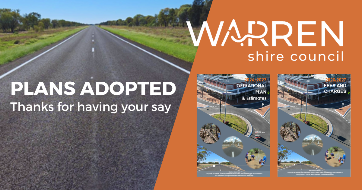 Media Release: Council Ready to Deliver for Warren Shire in 2026/2027 